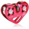 Double Pulley with Ball Bearing 30KN(6700lbs) Climbing Pulley, Max for 13mm Diameter Rope or 12mm Cable, Aluminum Material Trolley Zipline Pulley for Rock Climbing Caving Aloft Work Rescue(Red)