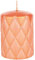 tradingbay24 Elegance-Stumpenkerze Diamant mit Glitzerelementen Handarbeit Ø 7 cm, 10 cm glänzend orange tb00127 Kerze Dekoration Luxus Diamant Dekor
