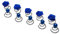 10tlg. Rosen & Perlen Curlies Curlie - Brauthaarschmuck - Set-C - Blau