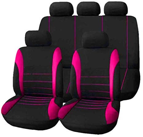 HotYou Couverture de siège de Voiture,Housses de siège Universelle Polyester,Amovible et Lavable,Rose