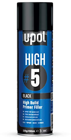 U-pol HIGH#5 - High Build Primer Filler 450 ml Aérosol, Noir