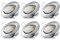 Brandson - Dimmbarer und Schwenkbarer LED Deckenspot 6er Set - Einbauleuchte, Einbauspot, Deckenstrahler - Slim Aluminium Druckgussrahmen in Edelstahl Optik