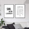 Yangmanini Wäsche Guide Poster Siri Do My Laundry In Schwarzem Text auf weißem Hintergrund Leinwand Malerei Dekoratives Bild 40x60cm-2 Stück Rahmenlos