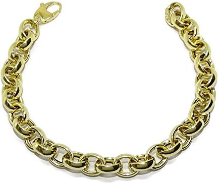 Never Say Never Wunderschönes Damen-Armband aus 18-karätigem Gelbgold, 7 mm breit und 21 cm lang. Großer Karabinerverschluss für maximale Sicherheit. 5,75 g 18-karätiges Gold