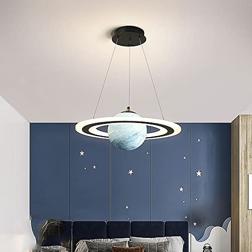 HSLJ1 Acrylique Planète Pendentif Lumière Enfants Chambre Espace Étoile Plafond Lustre Astronaute Led Lampe Suspendue Décor À La Maison Intérieur Fantaisie Luminaire Garçon Lampes Fille Lumières