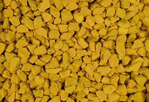 Seat Flor SRL® Bunte Steine, Dekosteine für den Garten, bunte Steine zur Dekoration (Größe 9-13 mm) (Gelb)