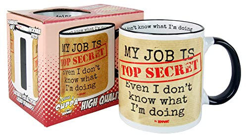 Kapow Gifts Secret Santa Gift Mug - Funny Comedy Office Present My Jobs SO Secret, White