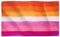 Runesol Bandera Lésbica, 91x152cm, (3ft x 5ft) Bandera Orgullo Lésbico, Pride, 4 Arandelas, Ojal en Cada Esquina, LGBTQ+, Desfile, Festival, Fiesta, Carnaval, Premium, Interior, Exterior