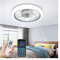 Ventilatori da Soffitto Moderni con Luce, Forte Anti-Interferenza Ventilatore da Soffitto con Telecomando, 1-6 Ingranaggi Regolabile Velocità Del Vento Smart Led Ventilatore da Soffitto, Blu Scuro