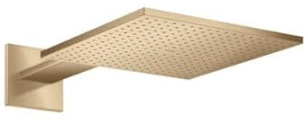 hansgrohe AXOR ShowerSolutions Kopfbrause 300/300 2jet,Wandanschluss, Brausearm 450 mm, 35318140, Farbe: Brushed Bronze