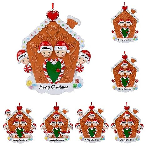 2024 Ornamento natalizio personalizzato per la famiglia, decorazione da appendere all'albero di Natale con i nomi dei membri della famiglia