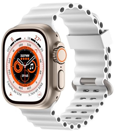 Higgs Pulsera Compatible con Correa Apple Watch Ultra 2 49mm 46mm 45mm 44mm 42mm 40/41/38mm Hombre Mujere, Correas Silicona Deportivas Dos Tonos Perforación para iWatch Serie 10 9 SE 8 7 6 5 4 3 2 1
