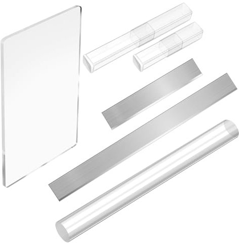 4 Stück Polymer-Ton-Werkzeuge, Acryl-Roller für Polymer-Ton, Acrylplatte, rechteckige Form, Tonklingen-Set für Ton, DIY, Formen, Modellieren, Bildhauerei