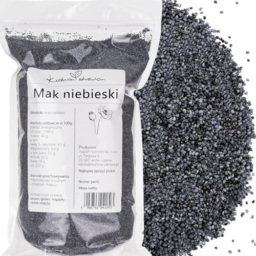 Graines De Pavot Bleu Naturelles 500 g - pour snacks et recettes | Texture croquante et usage polyvalent pour muesli, salades, pâtisserie, mélanges maison, toppings et collations quotidiennes.