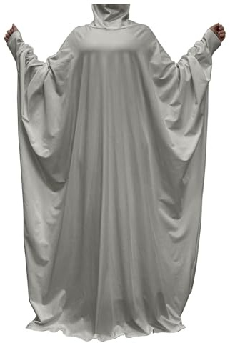 Damen Einteiliges Muslimisches Abaya-Kleid für Frauen Großes Überkopfgebet Ramadan Langes Hijab-Kleid Gebetskleid Islamischer Kaftan Robe