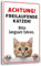 Achtung freilaufende Katzen Hinweis-Schild I Warnschild I Aluverbund I 20 x 30 cm I az146