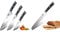 SHAN ZU Küchenmesserset 3 tlg & Brotmesser Messer Wellenschliff Küchenmesser Edelstahl 20 cm - CLASSIC Series