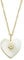 Fossil Damen goldfarbenes Edelstahlcollier mit herzförmigem Anhänger mit Karabinerverschluss, Weiches Gold