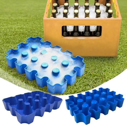 Bierkastenkühler, Bierkistenkühler Bierkastenkühler Flaschenkühler Getränkekühler für Bierkiste Bierkasten Bierkästen, Ideal zum Kühlen von Bier Champagner Wein Obst (Blue, One Size)