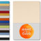 home4good Spannbettlaken 200x220cm, 100% gekämmte Baumwolle, Oeko-TEX 100, Jersey Spannbetttuch Bettlaken 200 x 220 - Creme