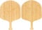 Bamboo Serving Board, 12-inch Cutting Board with Paddle Handle, Food Platter for Pizza, Cheese, Fruits, Vegetables, Bread, Meat - 2 Pack