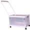 DimyFew Storage Bin with Wheels and Handle Storage Box Foldable Utility Cart for Clothes, Clear