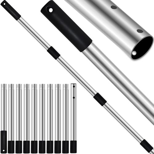 4BAOHUI Teleskopstange Pool Einstellbar von 75 cm bis 365 cm, Poolzubehör Pool Stange aus Rostfreiem Stahl und Stabil, Poolstange Ausfahrbar für Gängigen Keschern, Skimmer Net, Bodenbürsten