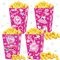 JeVenis 12 pcs cajas de palomitas de color rosa cajas de caramelos rosas caja de fiesta let's go bolsas de regalos para fiesta de cumpleaños de niñas