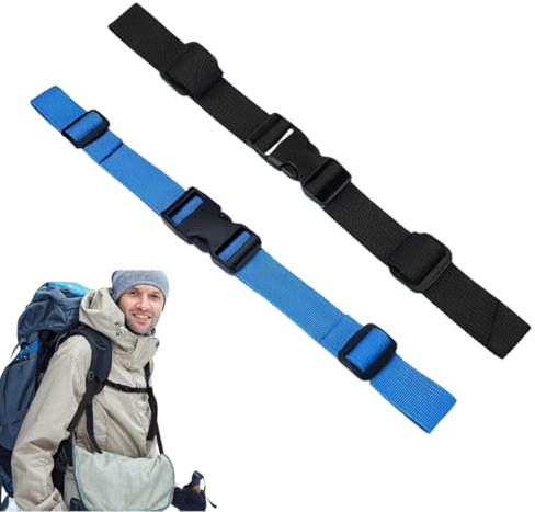 XURJUMI Verstellbarer Brustgurt Rucksack,2 Stück Brustgurt Für Schulranzen, Brustgurt für Rucksack, verstellbar, als Ersatz, zum Nachrüsten, Kinder und Erwachsene
