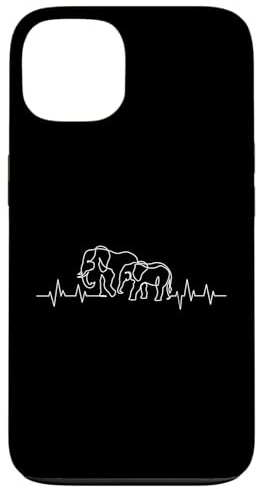 Elefant Herzschlag EKG Safari Hülle für iPhone 13
