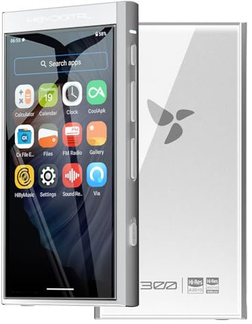 HiBy Digital M300 Android MP3 Player mit Bluetooth und WiFi Streaming Player Android 13 Snapdragon 665 HiFi Audio (PCM/DSD) FM Radio Lautsprecher Touchscreen 128GB + 2TB Erweiterbarer Speicher