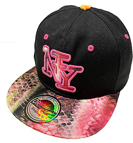 Snapback USA Cap Teenie Kappe Basecap Mütze Trucker Cappy Sport NY Teenie Grafiti Style (Pink Bunt)