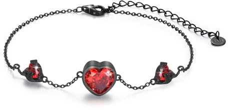 YEESIA Totenkopf-Armband für Damen, 925er Sterlingsilber, Totenkopf-Handarmband, verstellbares Armband mit Zirkonia, Gothic-Schmuck, Geschenk für Frauen
