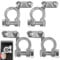 4Pcs Battery Terminals, Heavy Duty Dual-Wire Battery Terminal Connectors with Enhanced Conductivity for 12V/24V High-Current Car Battery Terminals for Trucks, Off-Road and Diesel Vehicles