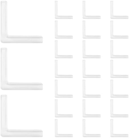 UFUFMATE 2-Wege-Glasverbinder, Kunststoff, 90-Grad-Glas-Display-Anschluss zur Befestigung oder zum Selbermachen von Aquarien, Glas-Windschutz, Vitrine (2,5 mm), 24 Stück