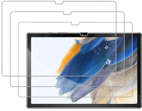 3 Pack Verres Trempés Compatible pour Samsung Galaxy Tab A8 10.5 Pouces 2021 SM-X200 SM-X205 SM-X207, Protection Écran Film verre HD, 9H Dureté, Ultra Transparent, Anti-Rayures, Ultra Fin