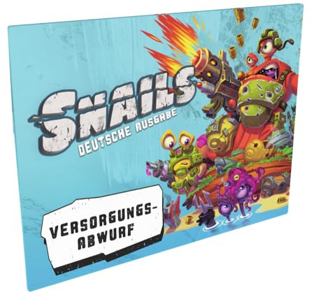 ELZNIR GAMES Snails: Versorgungsabwurf – Erweiterung mit 14 neuen Arsenal-Karten für Snails: Das Brettspiel – Noch mehr Chaos & Taktik – Nur mit Grundspiel spielbar – Deutsch