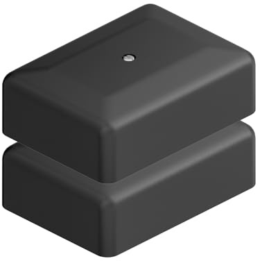 Temolink Euro Classic Abzweigdose Klein IP20, 2 Stück, Aufputz & Unterputz, Staubgeschützt & staubdichtes Design, Innen-Anschlussdose mit verschraubtem Deckel, 90 x 65 x 30 mm, Schwarz