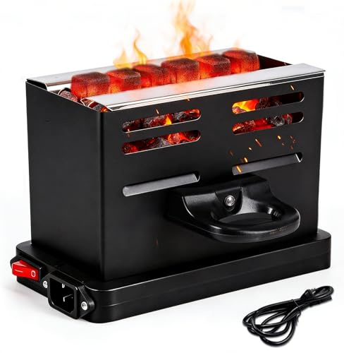 NICEWAT Elektrischer Kohleanzünder, 800W Holzkohle Elektrischer Kohlegrill Anzünder, Kohlegrill Zubehör mit Kabel und Griff, Kohlegrill Kohleanzünder für Outdoor Herd Grill