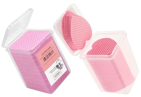 TOYANDONA 400 Fusselfreie Nagelreinigungstücher aus Saugfähiger Baumwolle Nagellackentferner Pads in Reisegröße mit Aufbewahrungsbox Geeignet für Gel und Acrylnägel