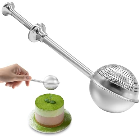 1 PCS Flour Sifter Powdered Sugar Shaker Duster Flour Dispenser Baking Sifters, Stainless Steel Powdered Sugar Shaker Flour Duster for Baking