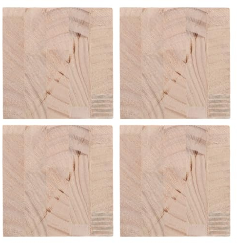 INOOMP 4 Pcs Rehausseurs de Pieds de Chaise Meubles en Bois 100X100X30 MM Protection Antidérapante pour Augmenter Hauteur et Créer Rangement, Bureau et Chambre