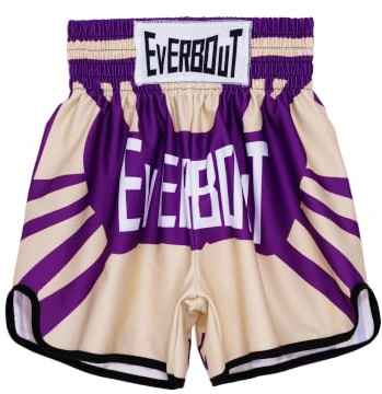 ranrann Thai boxning shorts barn pojke MMA-shorts boxning korta byxor boxning, Färg: blå, 10-11 ans