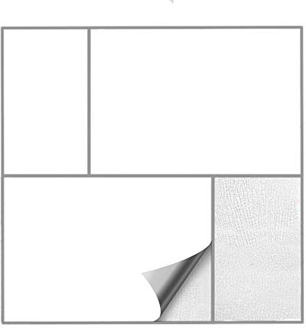 Kiwistar Fliesenaufkleber Weiss Seidenmatt - 14,5 x 19,5 cm - 100 Stück - Klebefliesen zum Überkleben von Wandfliesen - Fliesensticker für Küche Bad Fliesenmuster - selbstklebend und wasserfest