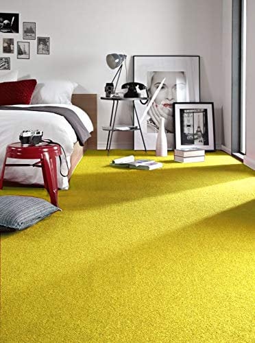 rugsx Tappeto monocolore Eton per qualsiasi stanza, soggiorno, camera da letto, stanza dei bambini, tappeti, giallo, misure differenti, 300x350 cm