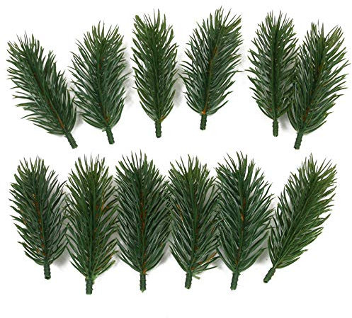 Floratexx TANNENSTREU künstlich, 12 Teile. Tannenspitzen 9 cm. Kleine Tannen,- Zweige/Triebe. Art.: 22901 07