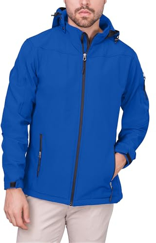 HRM Herren Hooded Softshell Jacket I Premium Softshelljacke Herren wasserabweisend I 5.000mm Wassersäule I Funktionsjacke I Workwear I Hochwertige & nachhaltige Herren-Bekleidung