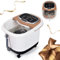 RELAX4LIFE Bain de Pieds Hydromasseur, Bain Massage Électrique avec Minuterie 10-60 Min, Température Réglable 35-48°C, Thalasso Pied avec Rouleaux Amovibles, Roues Verrouillables pour Détendre Pieds