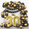 Bluelves Deko 30 Geburtstag Schwarz Gold, Luftballon 30. Geburtstag, 30 Jahr Geburtstagdeko, Happy Birthday Girlande Ballon Dekoration für Mann Frauen
