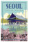 Seoul Südkorea Poster Retro Reise Attraktionen Home Wohnzimmer Club Cafe Art Wall Deco Poster Leinwand Poster Wandkunst Dekor Druck Bild Gemälde für Wohnzimmer Schlafzimmer Dekoration Unrahmen-Stil